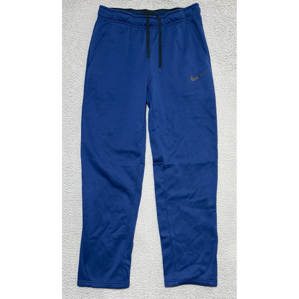 Nike Dri-Fit Pants Mens Medium Blue Therma Fleece Joggers 932253-478 Training